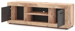 Tv Állvány Világos Öregtölgy/Beton Színben. LUNA RTV 2D