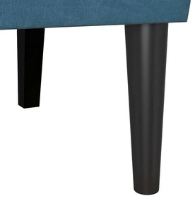 vidaXL Chesterfield Pad Kék 112 x 65,5 x 75 cm Bársony