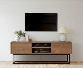 Rodez Walnut and Black I TV-asztal, M