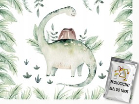 Fotótapéta Flizelina Gyerekek Akvarell Dinoszaurusz Őstörténet Jura 100x75 ragasztó