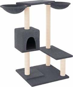 vidaXL világosszürke macskabútor kaparófákkal 82 cm
