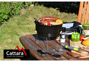 Cattara mobil faszénes grill táskával Bosa, 26 cm