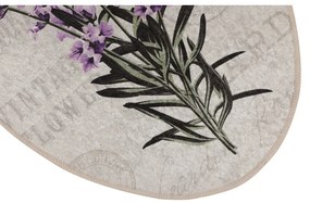 Lila-bézs fürdőszobai kilépő szett 3 db-os 60x100 cm Lavender – Foutastic