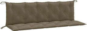 vidaXL 2 db melange tópszínű szövet kerti padpárna 180 x 50 x 7 cm