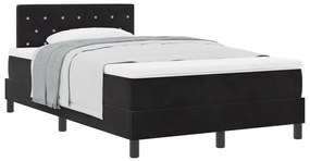 Boxspring ágy matraccal Fekete Kicsi dupla Bársony