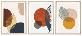 KÉSZLET 3x Kép képkeretben 50x70 cm színes