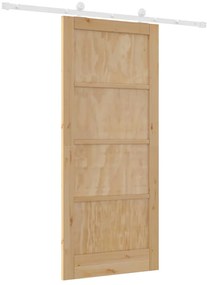 Tolóajtó Szett Természetes és fehér 86 x 198.5 cm