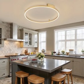 Brilagi PORTOFINO dimmelhető LED lámpatest, 60W, 230V, Ø 80 cm, arany + távirányító