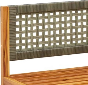 3 részes kerti kanapégarnitúra párnákkal, akácfa és rattan