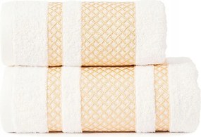 Lionel pamut törölköző 50x90 fehér, arany bordűrrel