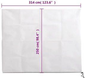 10 db növényvédő huzat cipzárral 70 g/m² 3,14 x 2,5 m