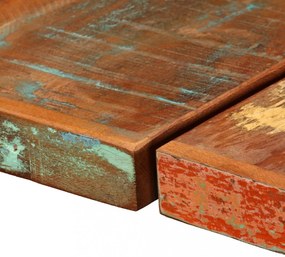 7 részes tömör újrahasznosított fa/valódi bőr bárszett