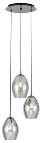 Eglo 39565 - Csillár zsinóron ESTANYS 3xE27/60W/230V füstös