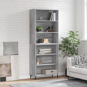 szürke sonoma szerelt fa magasszekrény 69,5x32,5x180 cm