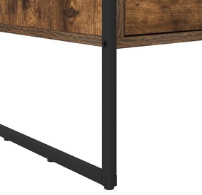 vidaXL Dohányzóasztal fiókkal Füstös tölgy 100 x 46 x 40 cm Faanyag