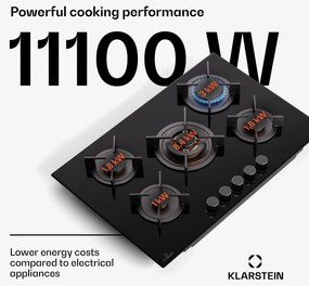 Klarstein Goldflame 5, gáz főzőlap, 5 égő