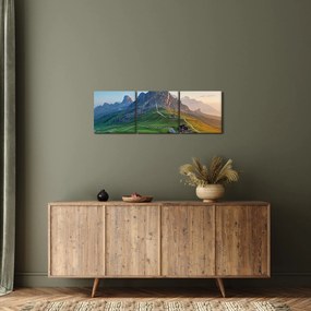 Kép - Dolomitok (órával) (90x30 cm)