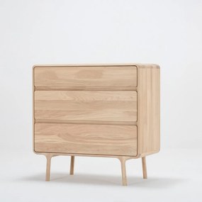 Fawn tömör tölgyfa komód 3 fiókkal - Gazzda