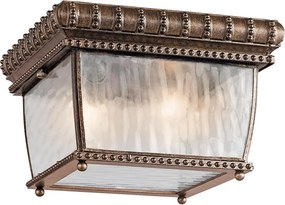 ELSTEAD KL-VENETIAN-F VENETIAN Klasszikus Kültéri Mennyezeti Lámpa Barna, Átlátszó E14 IP44