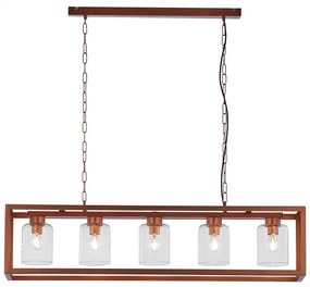 Jupiter 1804 - MC5 - Csillár láncon MACARI 5xE27/60W/230V réz