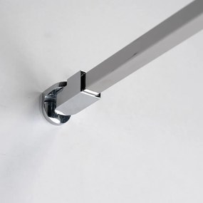 Stuxi Milano Kombi Walk-in zuhanyfal, 120x130 cm, 8 mm vastag vízlepergető biztonsági üveggel, 200 cm magas, króm
