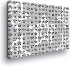 Vászonkép 100x75 Csillag minta absztrakt minimalizmus szürke csillagok fali dekoráció