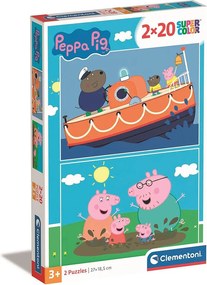 Peppa malac Free Day 2x20 db-os puzzle Clementoni