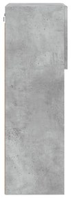 betonszürke TV-szekrény LED lámpákkal 40,5x30x90 cm