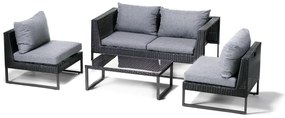 Diamond szürke mesterséges rattan kerti bútorszett - Bonami Essentials