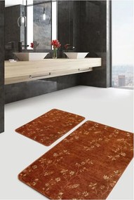 Barna bársony fürdőszobai kilépő szett 2 db-os 60x100 cm – Mila Home