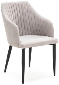 Világosszürke kárpitozott étkezőfotel szett 2 db-os Nadi – Marckeric