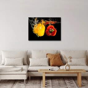 Kép - paprika a vízben (70x50 cm)