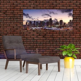 Kép - nagy város felhőkarcolói (120x50 cm)