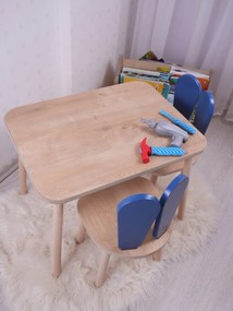 Gyerekasztal székekkel Bunny Two Chair Set - Blue, Brown
