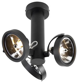 Design spotlámpa állítható 3-lámpás G9-es fekete - Goes