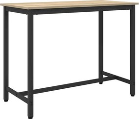 vidaXL asztal Sonoma tölgy 100 x 50 x 76,5 cm Műszaki fa és acél