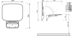 Polysan Polysan, SAAP összecsukható zuhanyülőke 35x32,8 cm, fehér, CW1110W