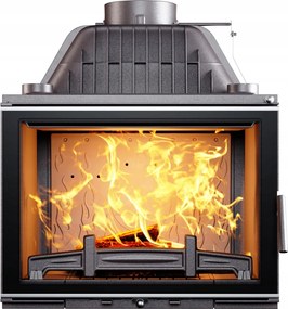 Kandallóbetét öntöttvas kandalló 16,1kW fatüzelésű kályha beépíthető ház Dekor