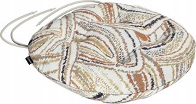 Adam székpárna 37x8 olíva-narancs ívek krémszínű alapon