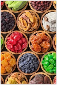 Poszterek 80x120 Aszalt gyümölcsök tálakban