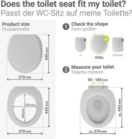 WC-ülőke automatikus záródással 37 x 44,5 cm Rieti – Wenko