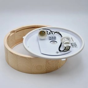 Fürdőszobai mennyezeti lámpa NATURAL 2xE27/15W/230V IP54 fenyő 27 cm