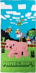 Minecraft Piggy Ride fürdőlepedő, strand törölköző 70x140cm
