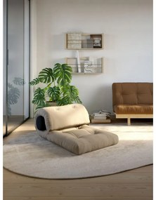 Szürkésbézs futon matrac 70x200 cm Wrap Linen Beige/Dark Grey – Karup Design
