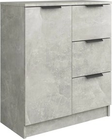 vidaXL betonszürke szerelt fa tálalóasztal 60 x 30 x 70 cm