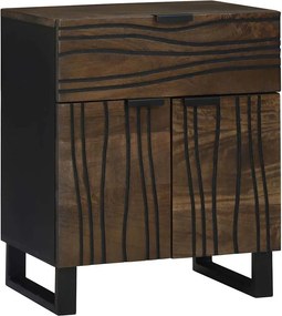 vidaXL Éjjeliszekrény fiókkal Dió 50 x 33 x 60 cm Tömör akácfa