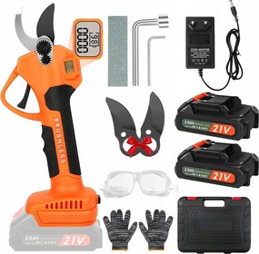 Metszőolló Elektromos Kerti Ágakhoz 21V 2X Akkumulátor