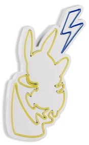 Műanyag LED-es fali dekoráció, Pikachu - Sárga Blue