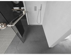 Mexen Kioto+, Walk-In zuhanyparaván polccal és akasztóval 70 x 200 cm, 8 mm átlátszó üveg, csiszolt acél profil, 800-070-121-97-00