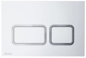 Ravak X01739 - TWIN öblítő nyomólap 24,7 x 16,5 cm fehér